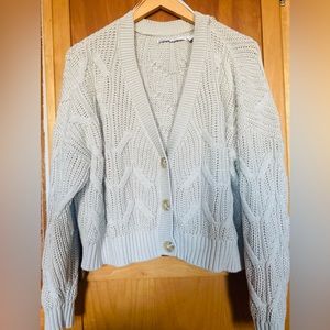 Only cropped knit cardigan